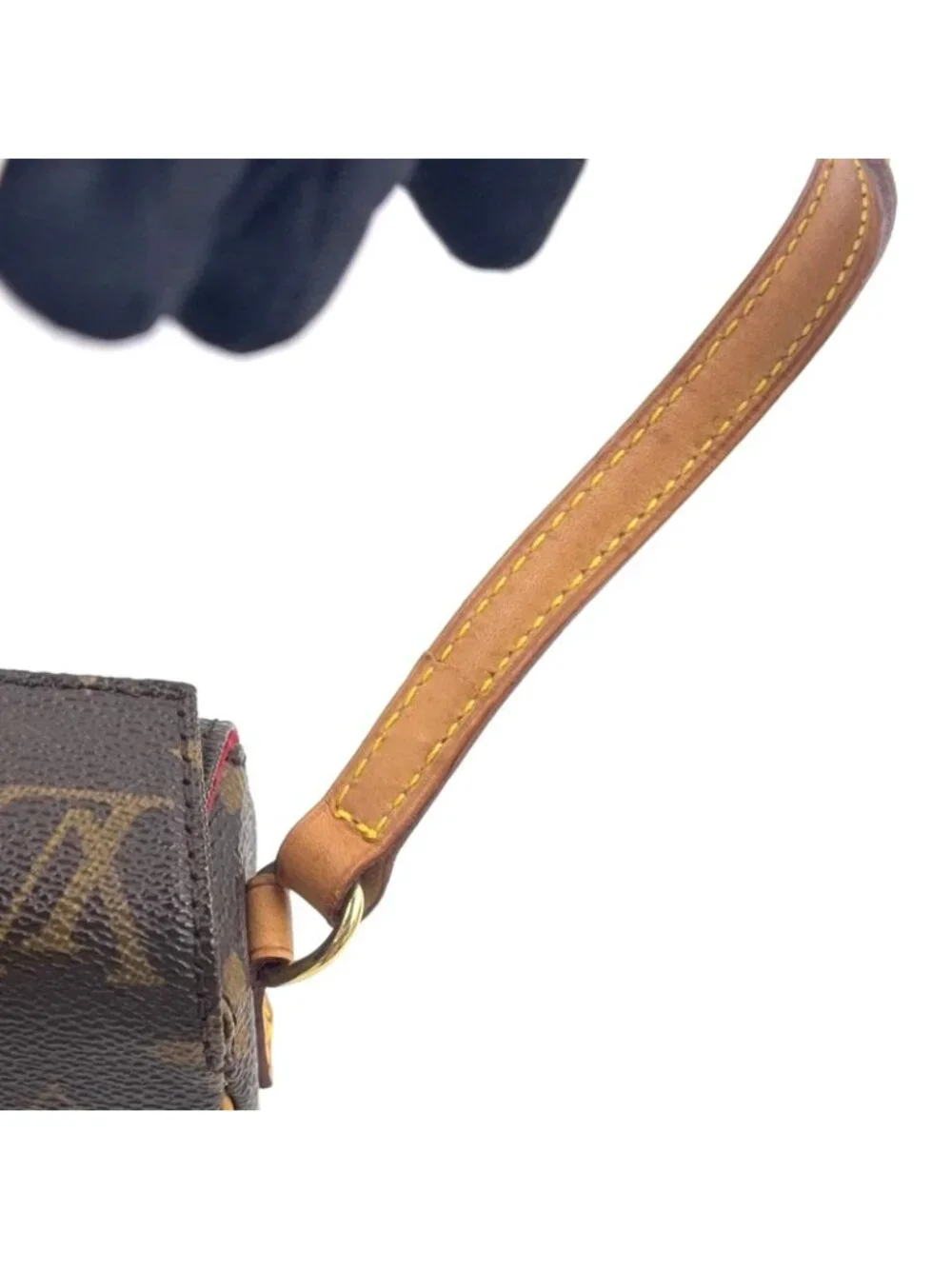 Louis Vuitton Recital Monogram Leather Brown Handbag Gold